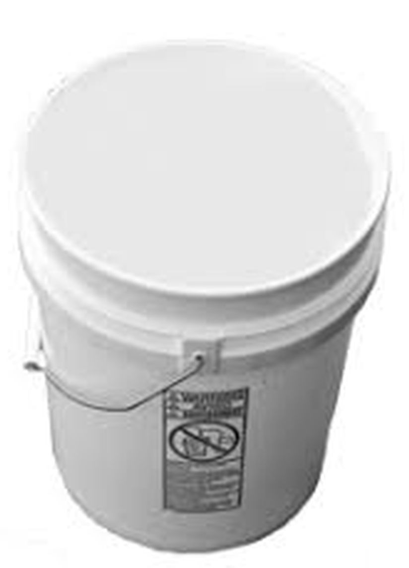 White 5 Gallon Buckets and Flat Lids Food Grade Combo 6 Pack Special