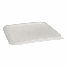 White Lid for 12, 18, 22 qt Rubbermaid Square Food Storage Containers - 6 Pack -