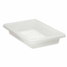 White  Polyethylene Food Box Rubbermaid 2 Gal 18" x 12" x 3.5"