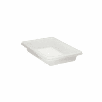 White Polyethylene Food Box Rubbermaid 2 Gal 18" x 12" x 3.5"
