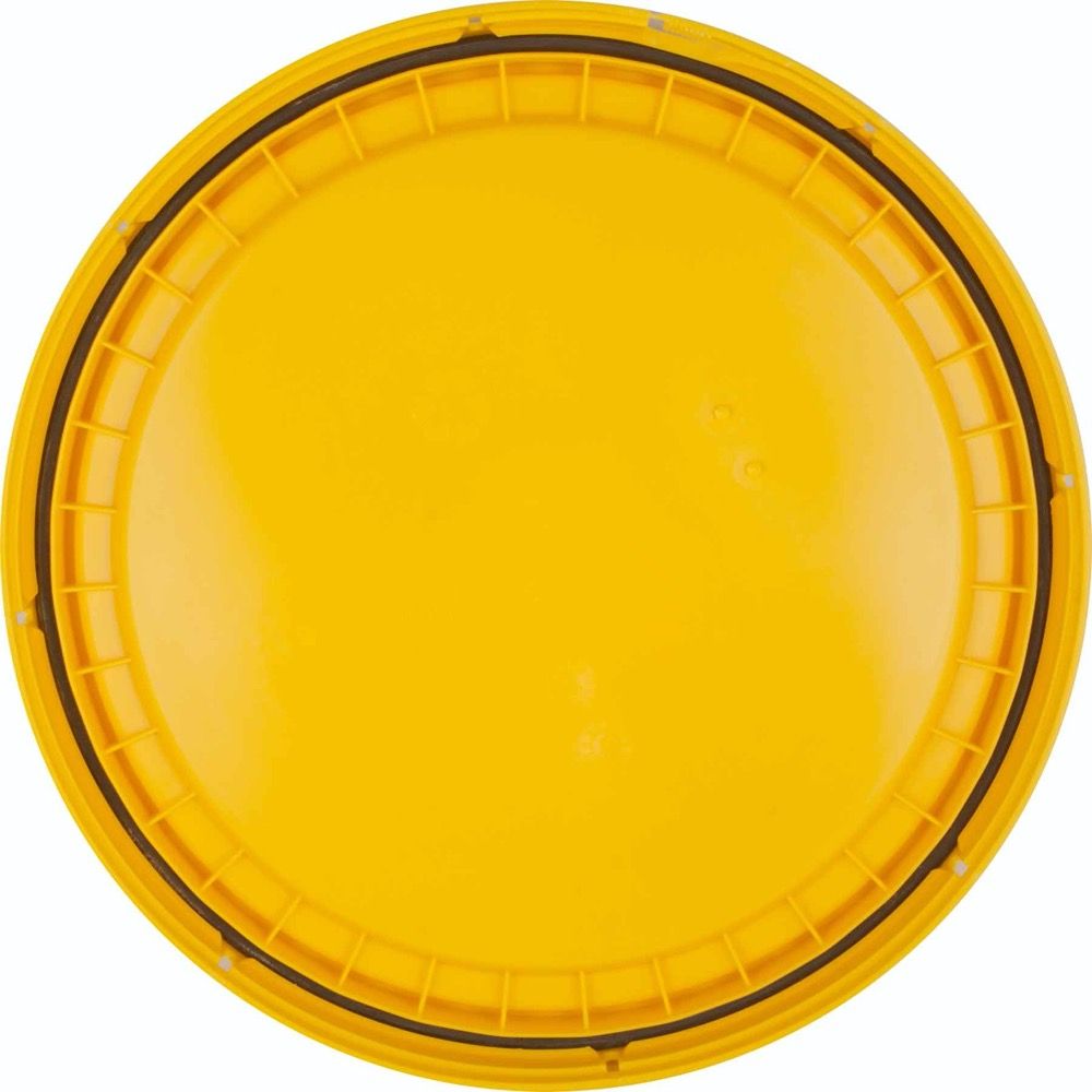 Yellow 5 Gallon Buckets and Flat Lids Food Grade Combo 3 Pack Special Combo Free Shipping