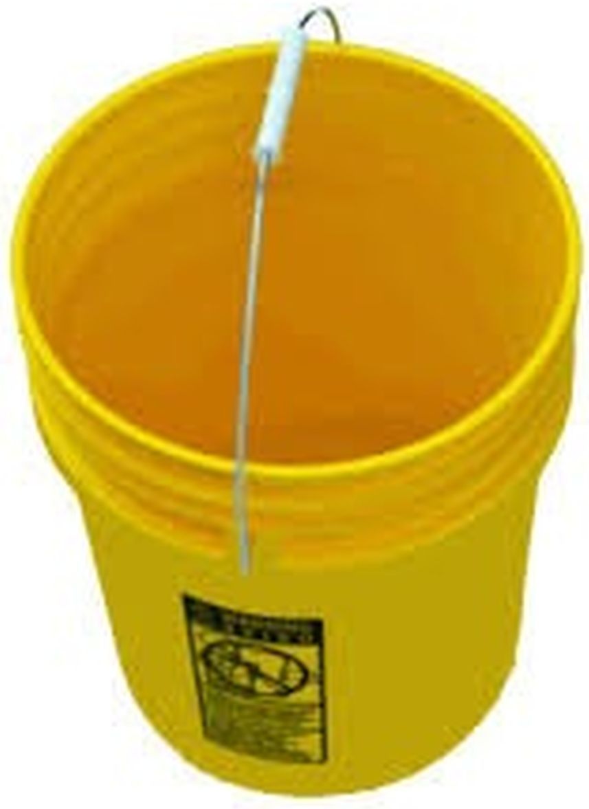 Yellow 5 Gallon Buckets and Spout Lids Food Grade Combo 6 Pack Special