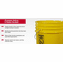 Yellow 5 Gallon Plastic  Buckets and Gamma Seal Lids  Food Grade Combo 3 Pack <Font color="red"> Special Combo Free Shipping</font>