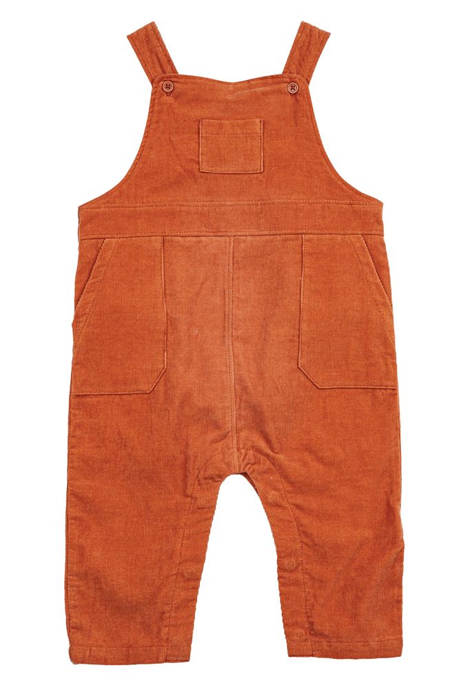Angel Dear Baby Boys Corduroy Overalls Rusty Orange