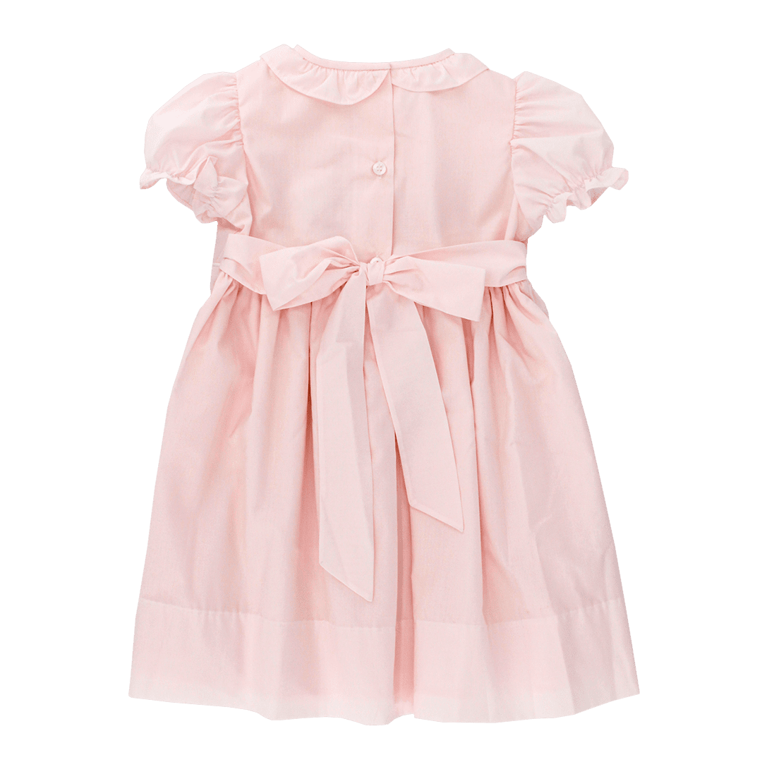 Bailey Boys Girls Pink Smocked Happy Birthday Dress with Sash