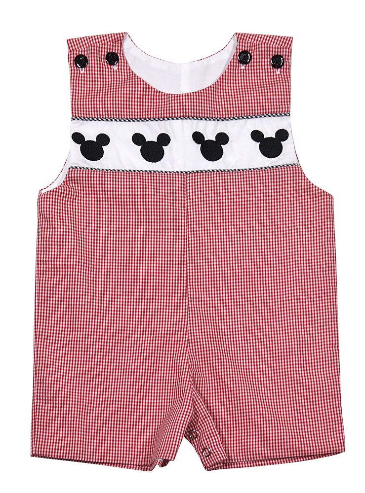 Best Dressed Child Baby / Toddler Boys Red Gingham Mouse Ears Jon Jon