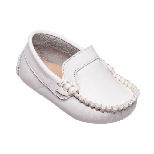 Elephantito Baby Boys Shoes Moccasins White