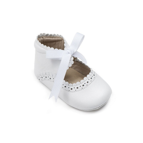 Elephantito Baby Shoes Girls Sabrina with Bow White