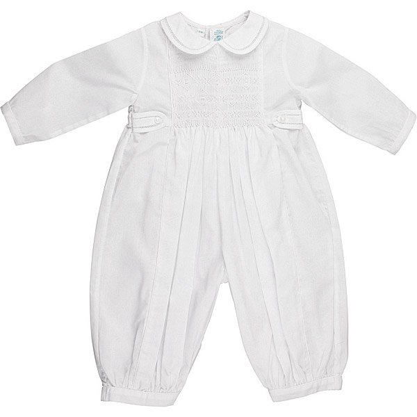 Feltman Brothers Baby Boys Smocked Longall White