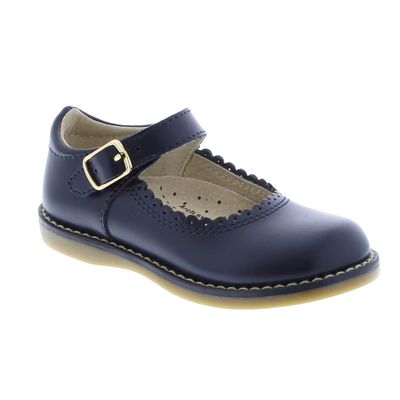 Footmates Girls Shoes - Allie Mary Janes - Navy Blue