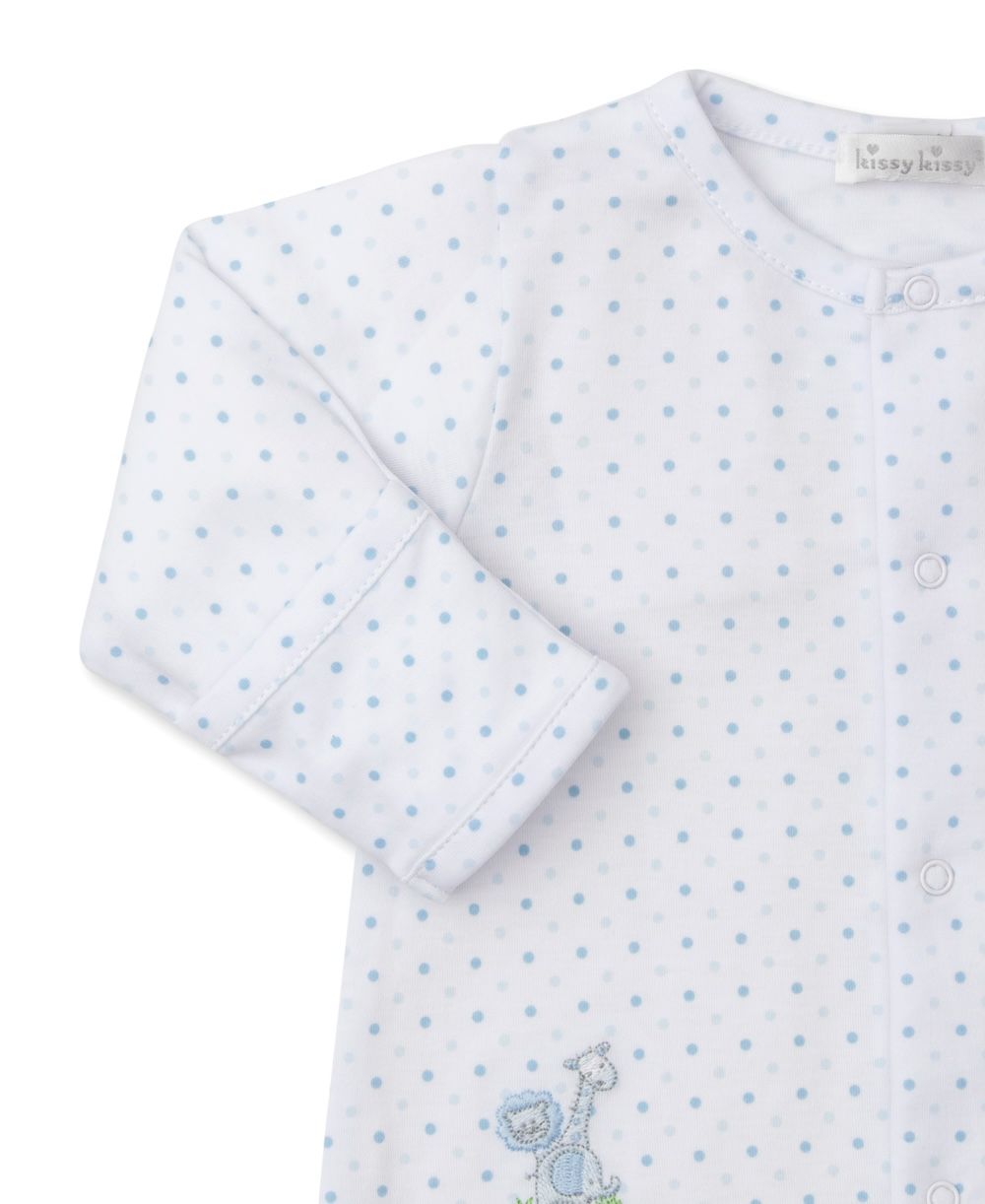 Kissy Kissy Baby Boys Gingham Jungle Converter Gown Blue Dot