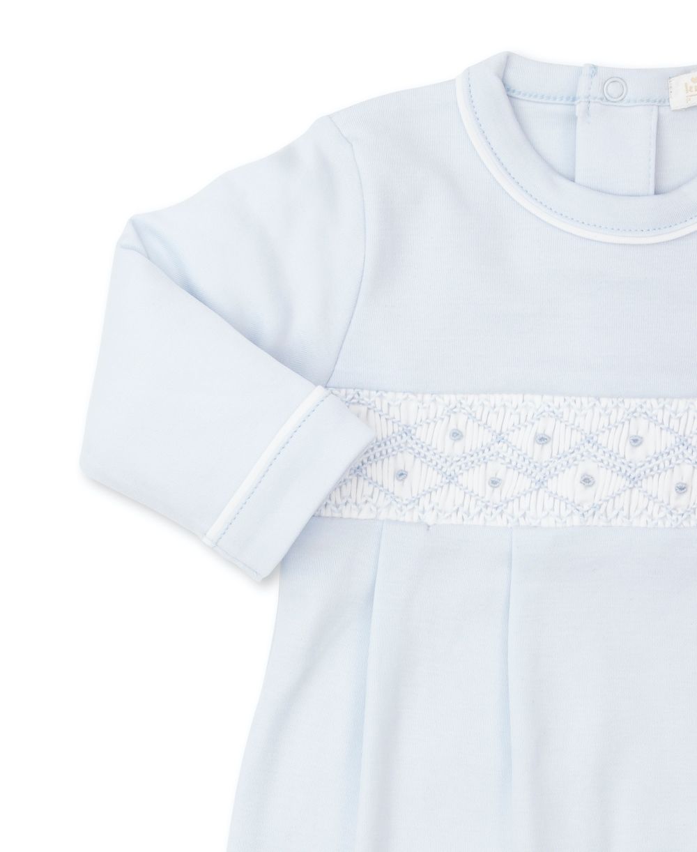 Kissy Kissy Baby Boys Light Blue Classic Smocked Sack Gown