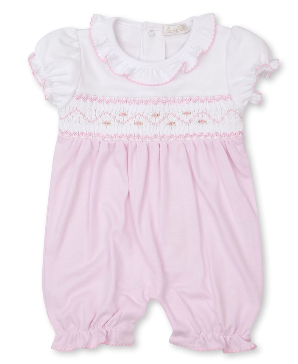 Kissy Kissy Baby Girls Classic Smocked Romper Pink