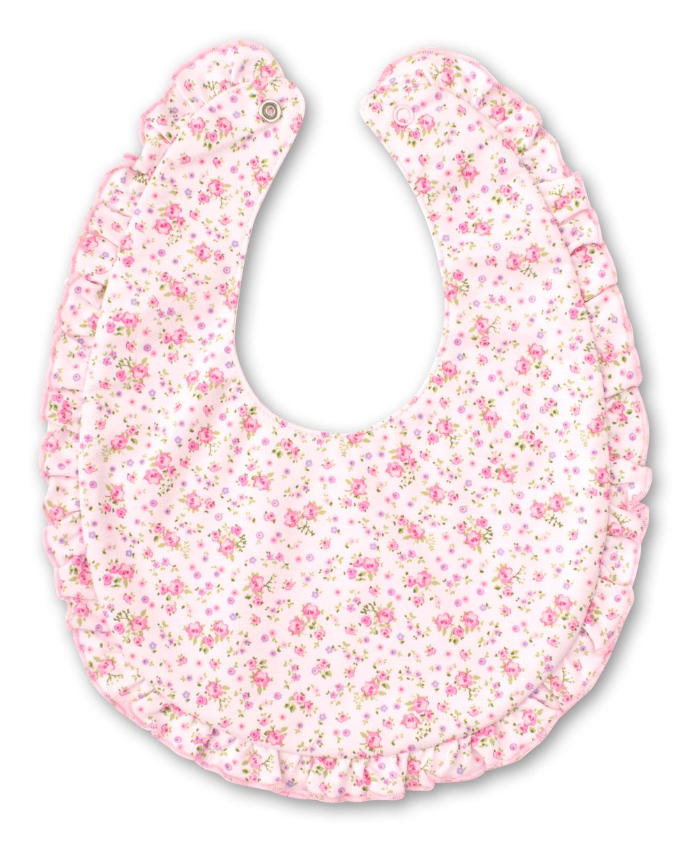 Kissy Kissy Baby Girls Dusty Rose Pink Floral Bib