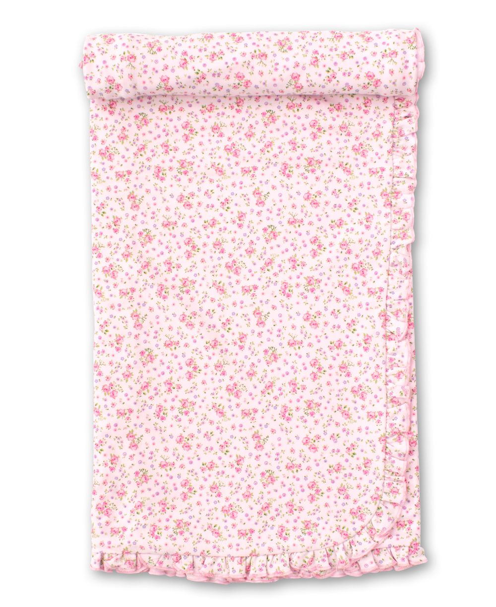 Kissy Kissy Baby Girls Dusty Rose Pink Floral Receiving Blanket
