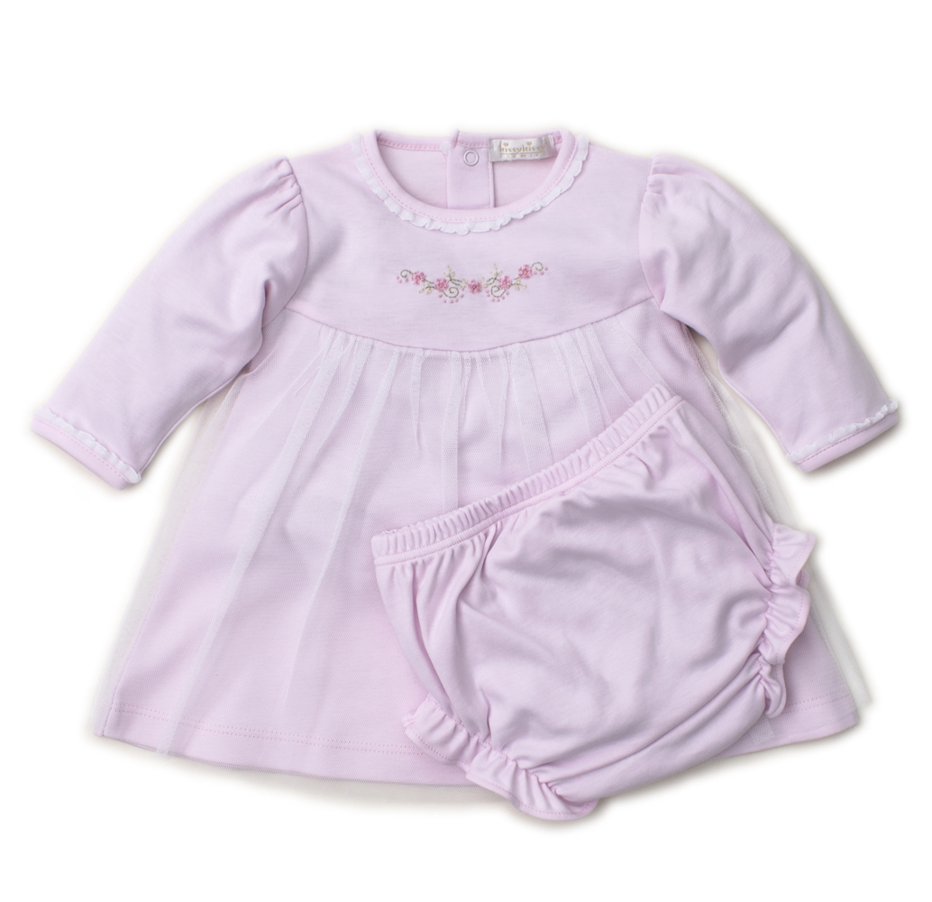 Kissy Kissy Baby Girls Premier Pink Vines Dress Set