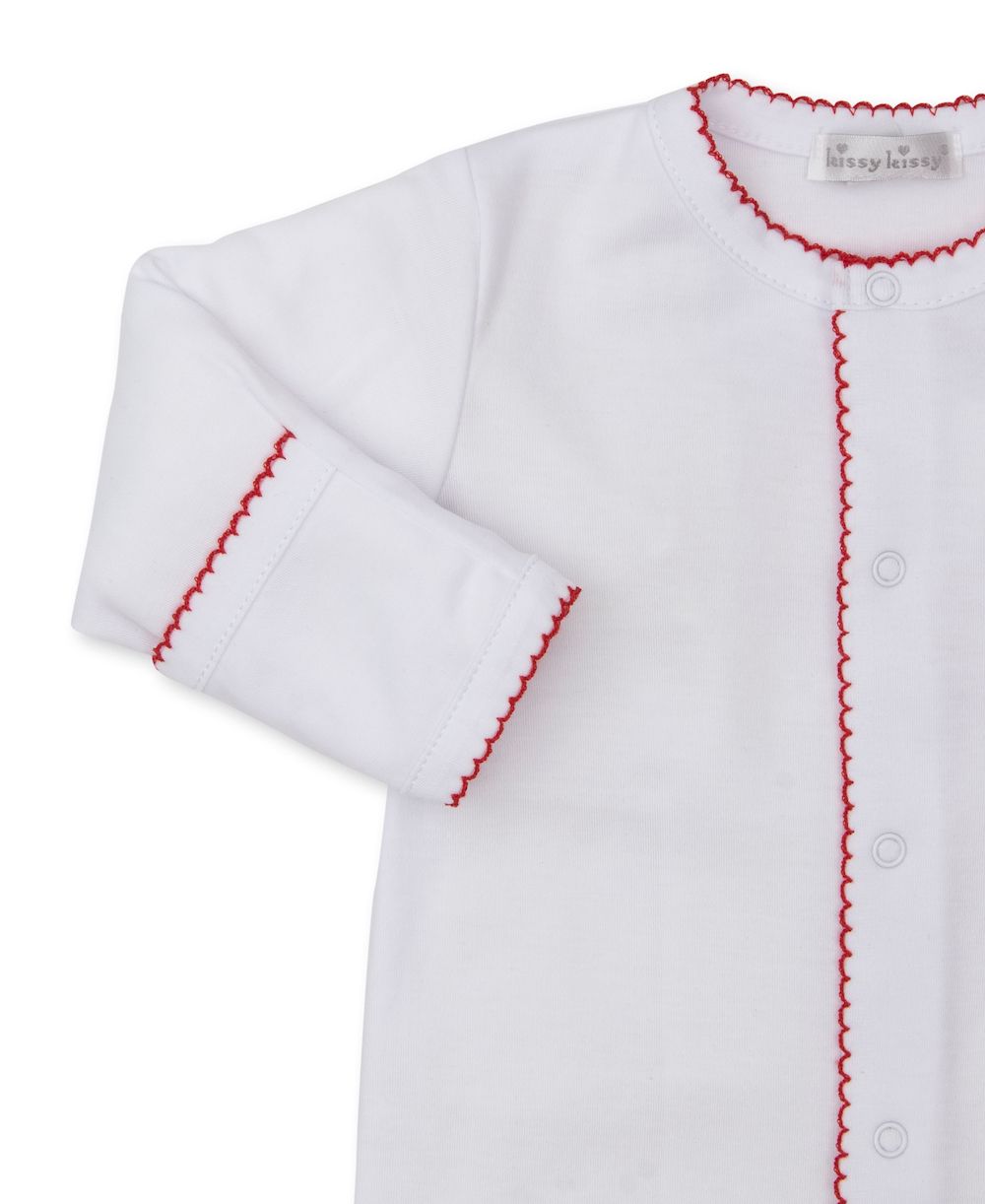 Kissy Kissy Baby White Footie Baby's First Christmas