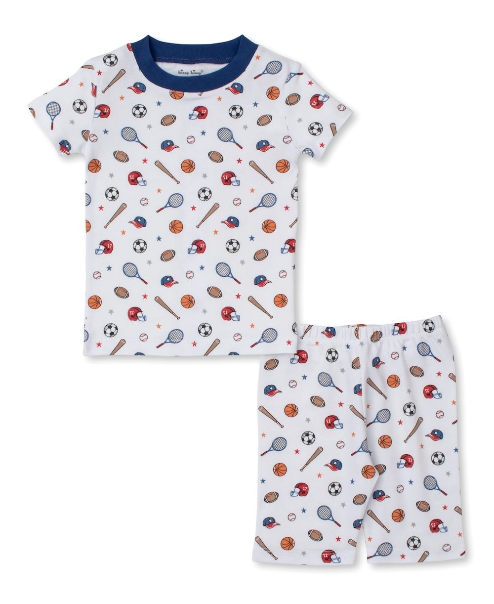 Kissy Kissy Boys Sports Lineup Short Pajamas Set