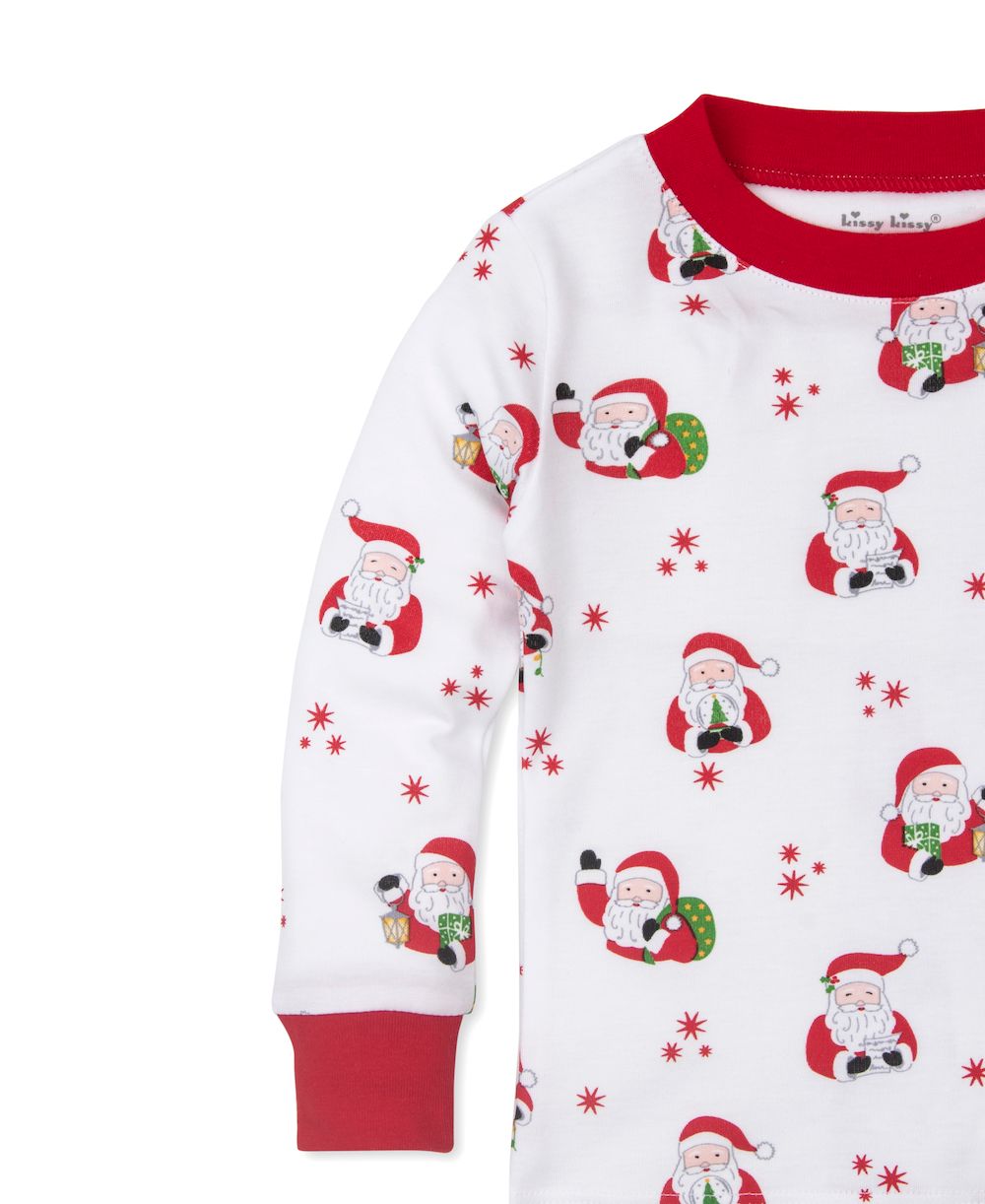 Kissy Kissy Christmas Pajamas Santa Claus Print