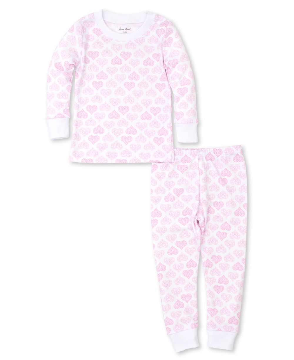 Kissy Kissy Girls Snug Fit PJs Pajamas Pink Heart to Heart