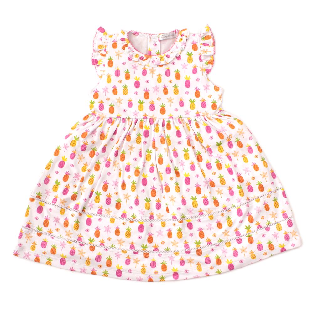 Kissy Kissy Toddler Girls Hot Pink Prismatic Pineapples Dress