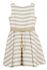 Luli & Me Girls Sleeveless Tan Striped Dress with Belt