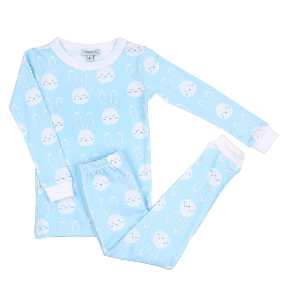 Magnolia Baby All Ears Easter Bunny Pajamas Set Blue