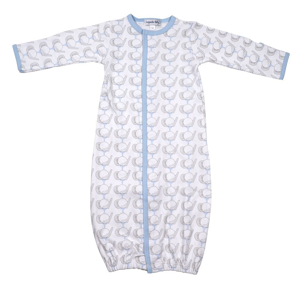 Magnolia Baby Boys Golf Printed Converter Gown Blue