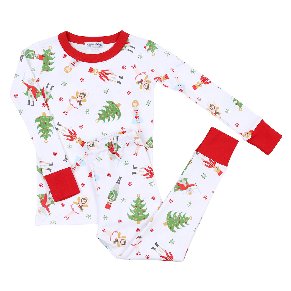 Magnolia Baby Red Nutcracker Holidays Long Pajamas