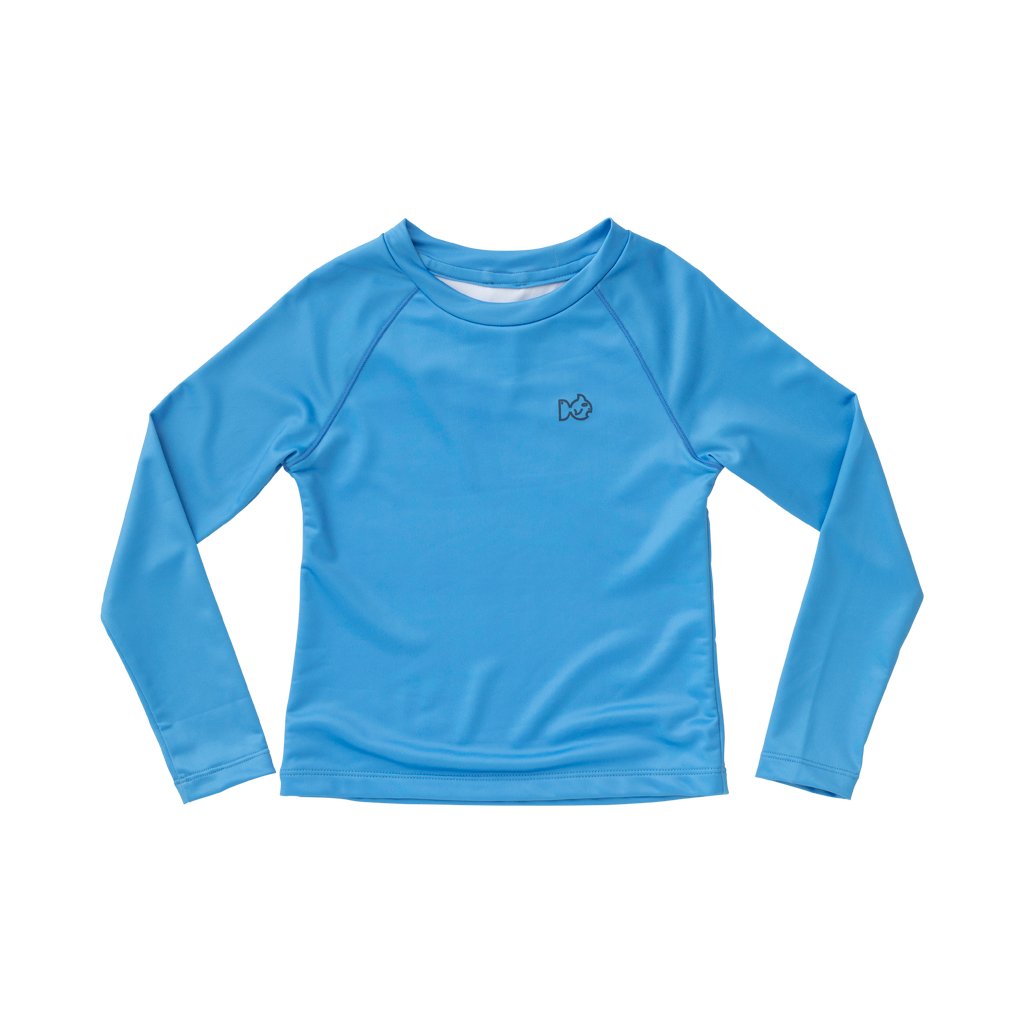 Prodoh Kids Reef Rash Guard Shirt Long Sleeves All Aboard Blue