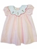 The Best Dressed Child Girls Dress - Embroidered Candy Canes Collar - Pink