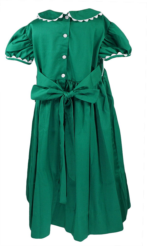 The Best Dressed Child Girls Emerald Green Smocked Nativity Dress