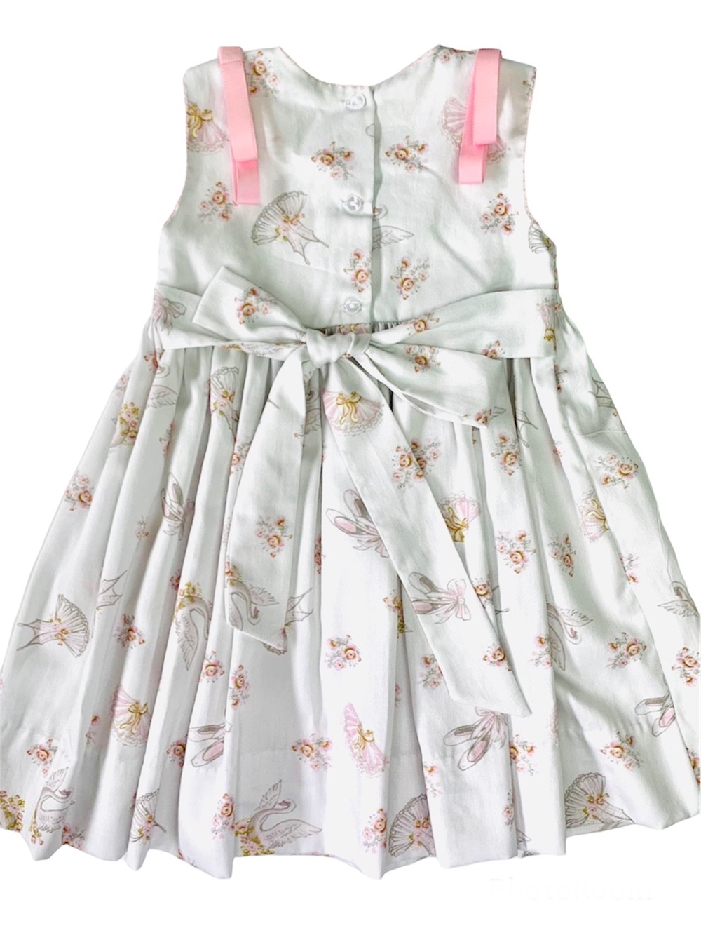 The Best Dressed Child Girls Pink Swan Lake Ballet Smocked Dress Bows