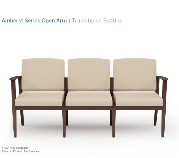 Amherst 3 Seat Sofa Transitional Seating