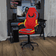 Ergonomic Adjustable Computer Chair with Red Dual Wheel Casters
