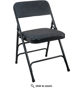 Metal Folding Chair with Black Padding