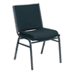 Reception/Stack Chair with Green Patterned Fabric