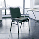 Reception/Stack Chair with Green Patterned Fabric