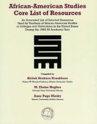 African-American Studies Core List of Resources African-American Studies Core List of Resources