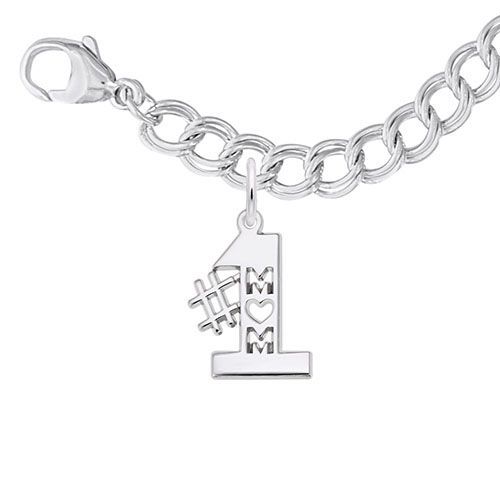 #1 Mom Bracelet Set - Sterling Silver  - 27-6179-21-SS