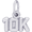 10K Race Charm White Gold - 10-2660
