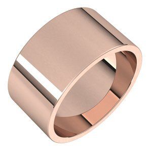 10K Rose 10 mm Flat Band Size 13 - F13:680:P