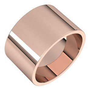 10K Rose 12 mm Flat Band Size 19.5 - F19.5:169:P