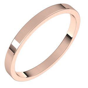 10K Rose 2 mm Flat Band Size 14 - F14:653:P