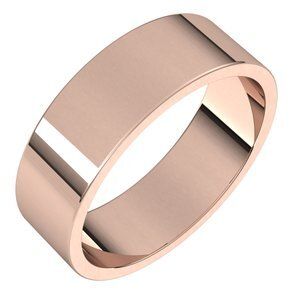 10K Rose 6 mm Flat Band Size 17.5 - F17.5:164:P