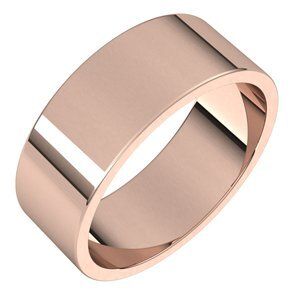 10K Rose 7 mm Flat Band Size 12 - F12:686:P