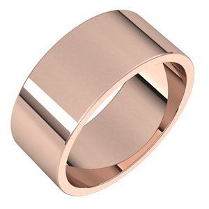 10K Rose 8 mm Flat Band Size 12.5 - F12.5:700:P