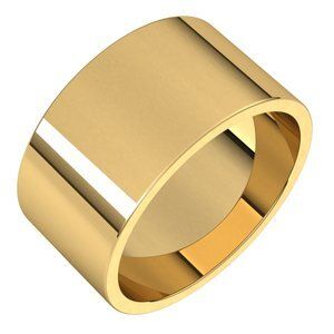 10K Yellow 10 mm Flat Band Size 10 - F10:142703:P