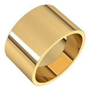 10K Yellow 12 mm Flat Band Size 13 - F13:143007:P