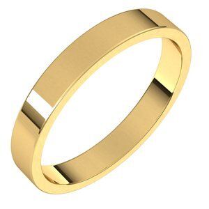 10K Yellow 3 mm Flat Band Size 15 - F15:114636:P